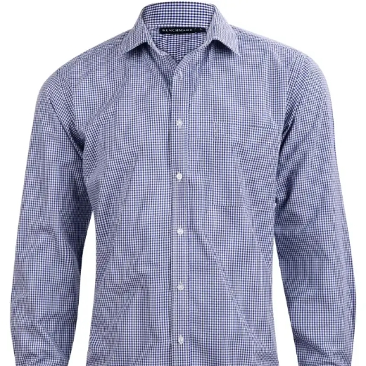 Picture of Winning Spirit, Mens Two Tone Gingham L/S Shirt